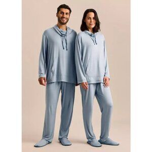 Emirates Pants only First Class Loungewear Pajama Modal Viscose Blue Gray S/M